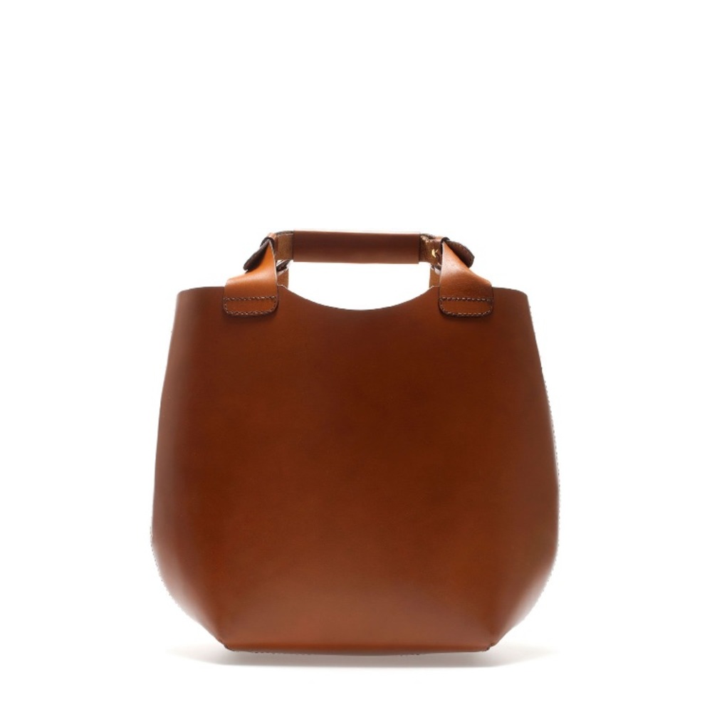Zara Shopper Brown Leather Tote